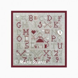 Marie Suarez Embroidery Kit CHAT FLEURI AVEC TAMBOUR MSU012