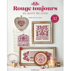 Livre " Rouge Toujours " au point de Croix de Isabelle Haccourt Vautier